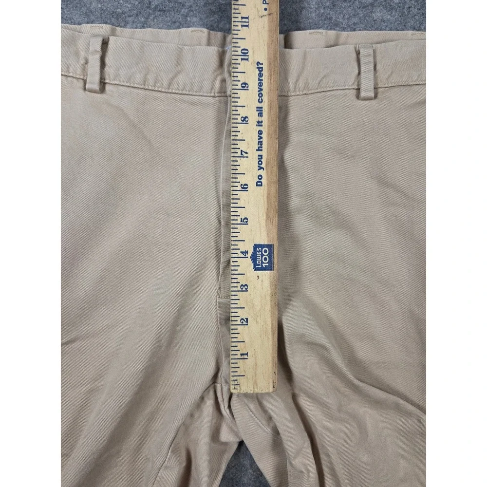 Peter Millar Mens Khaki Tan Pima Cotton Stretch Chino Pants Size 35 Straight Leg